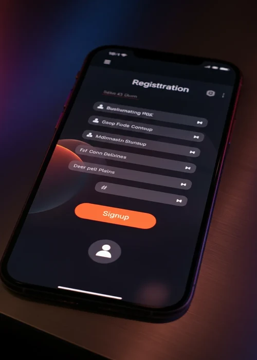 WG Casino registration form showing options for email, mobile, and Google sign-up on a smartphone screen, against a blurred casino background.